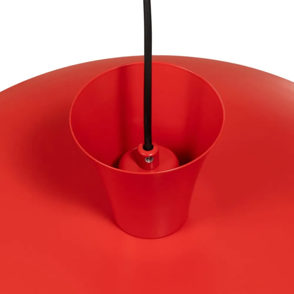 Luminex Gang|Pendellamper > Hængelampe Plato, rød, metal, Ø 38 cm, E27