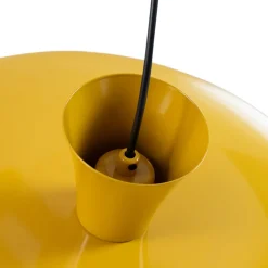Luminex Gang|Pendellamper > Hængelampe Plato, sennepsgul, metal, Ø 38 cm, E27