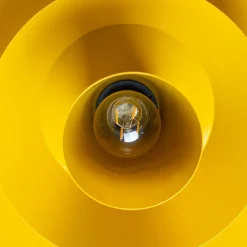 Luminex Gang|Pendellamper > Hængelampe Plato, sennepsgul, metal, Ø 38 cm, E27