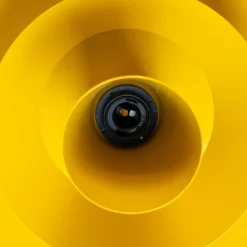Luminex Gang|Pendellamper > Hængelampe Plato, sennepsgul, metal, Ø 38 cm, E27