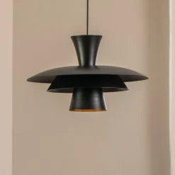 Luminex Gang|Pendellamper > Hængelampe Plato, sort, metal, Ø 38 cm, E27