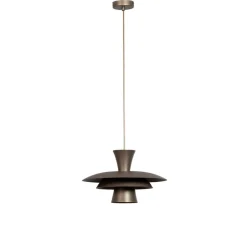 Pendellamper|Pendellamper ^ Luminex Hængelampe Plato, titanfarvet, metal, Ø 38 cm, E27