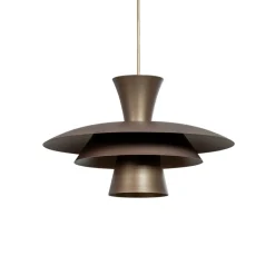 Pendellamper|Pendellamper ^ Luminex Hængelampe Plato, titanfarvet, metal, Ø 38 cm, E27