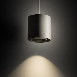 Pendellamper ^ Nowodvorski Lighting Hængelampe Point Duo, sølvgrå, stål, Ø 13 cm, GU10