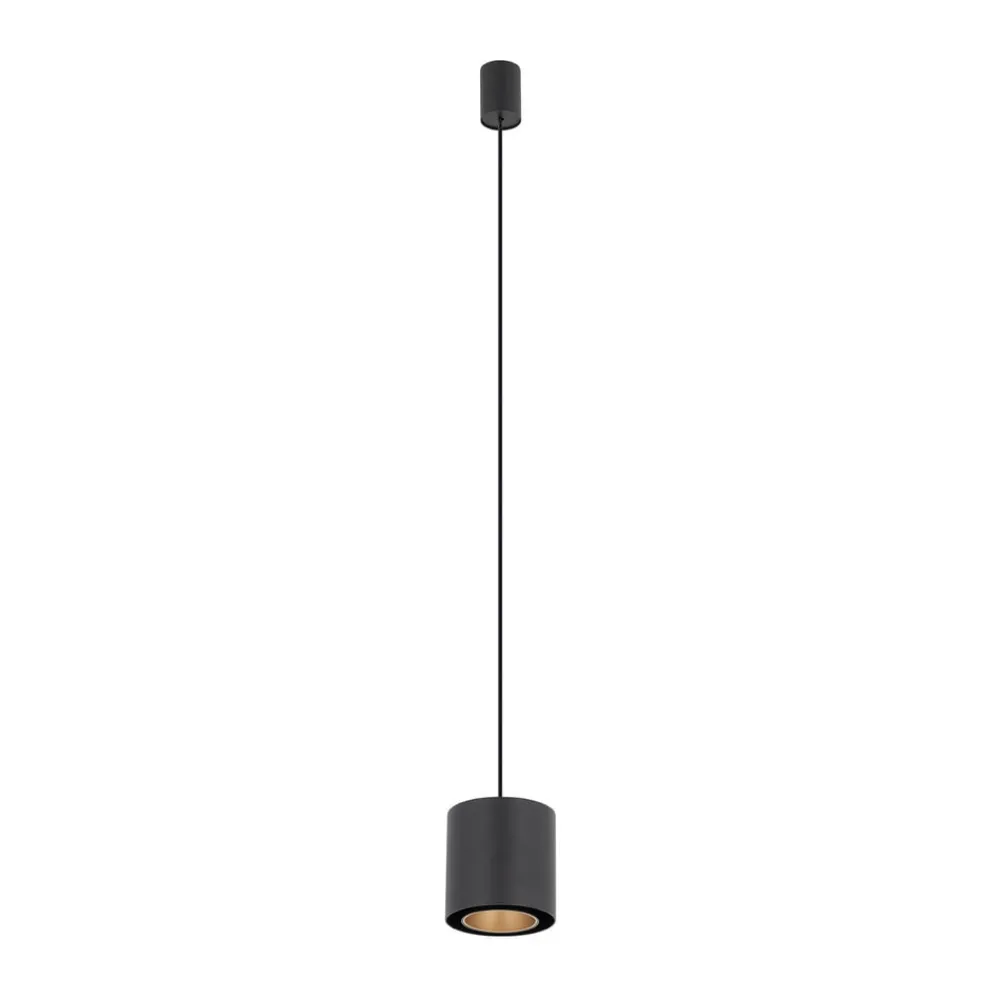 Pendellamper ^ Nowodvorski Lighting Hængelampe Point Duo, sort/guld, stål, Ø 13 cm, GU10