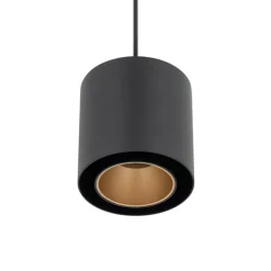 Pendellamper ^ Nowodvorski Lighting Hængelampe Point Duo, sort/guld, stål, Ø 13 cm, GU10