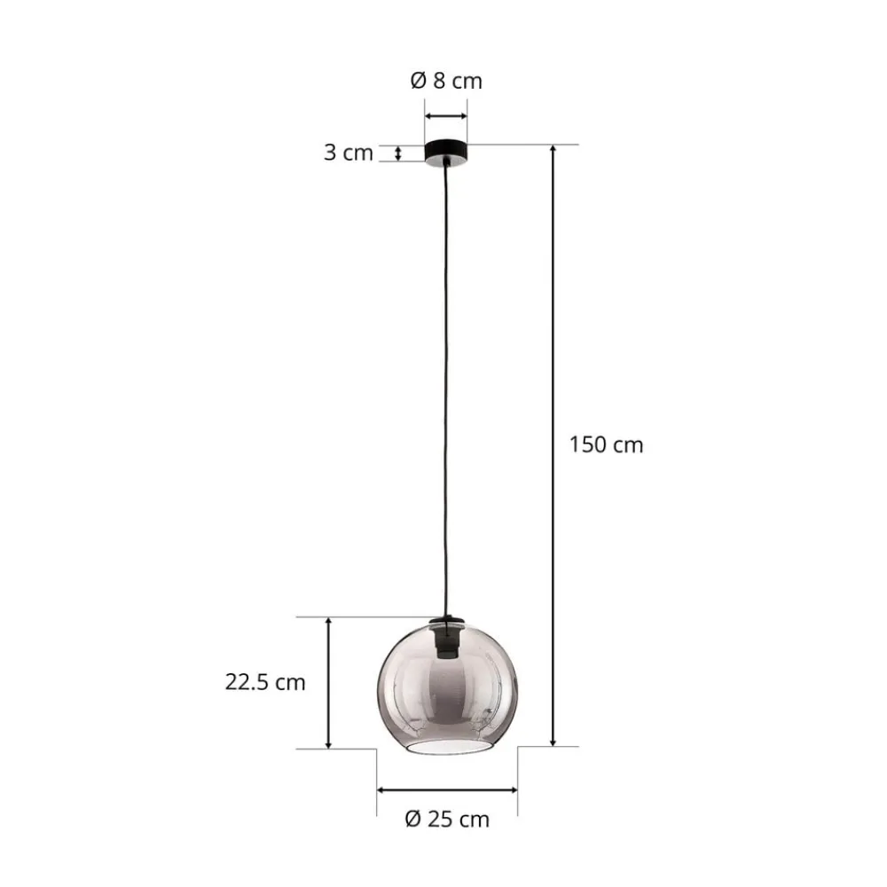 Pendellamper ^ Nowodvorski Lighting Hængelampe Polaris, spejlet glas, røget