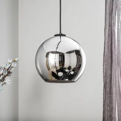 Pendellamper ^ Nowodvorski Lighting Hængelampe Polaris, spejlglas, krom