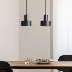 SIGMA Pendellamper > Hængelampe Rif 2, antracit, 2 lyskilder, lineær, stål