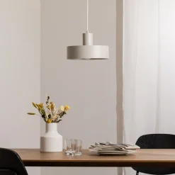Pendellamper|Pendellamper ^ SIGMA Hængelampe Rif M, taupe, 1 lyskilde, Ø 25 cm, stål