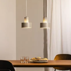 SIGMA Pendellamper|Pendellamper > Hængelampe Rif 2, taupe 2 lyskilder, lineær, stål