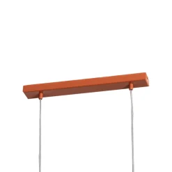 Pendellamper ^ SIGMA Hængelampe Rif 2, teglrød, 2 lyskilder, lineær, stål