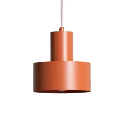 Pendellamper ^ SIGMA Hængelampe Rif 3, teglrød, rund, 3 lyskilder, Ø 33 cm
