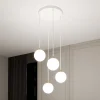 EMIBIG LIGHTING Gang|Pendellamper > Hængelampe Royal, 4 lyskilder, opal hvid/hvid, glas, E14