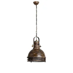 Opviq Pendellamper|Pendellamper > Hængelampe Saglam, 1 lyskilde, antik messing, Ø 30 cm, metal