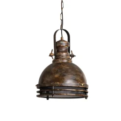 Opviq Pendellamper|Pendellamper > Hængelampe Saglam, 1 lyskilde, antik messing, Ø 30 cm, metal