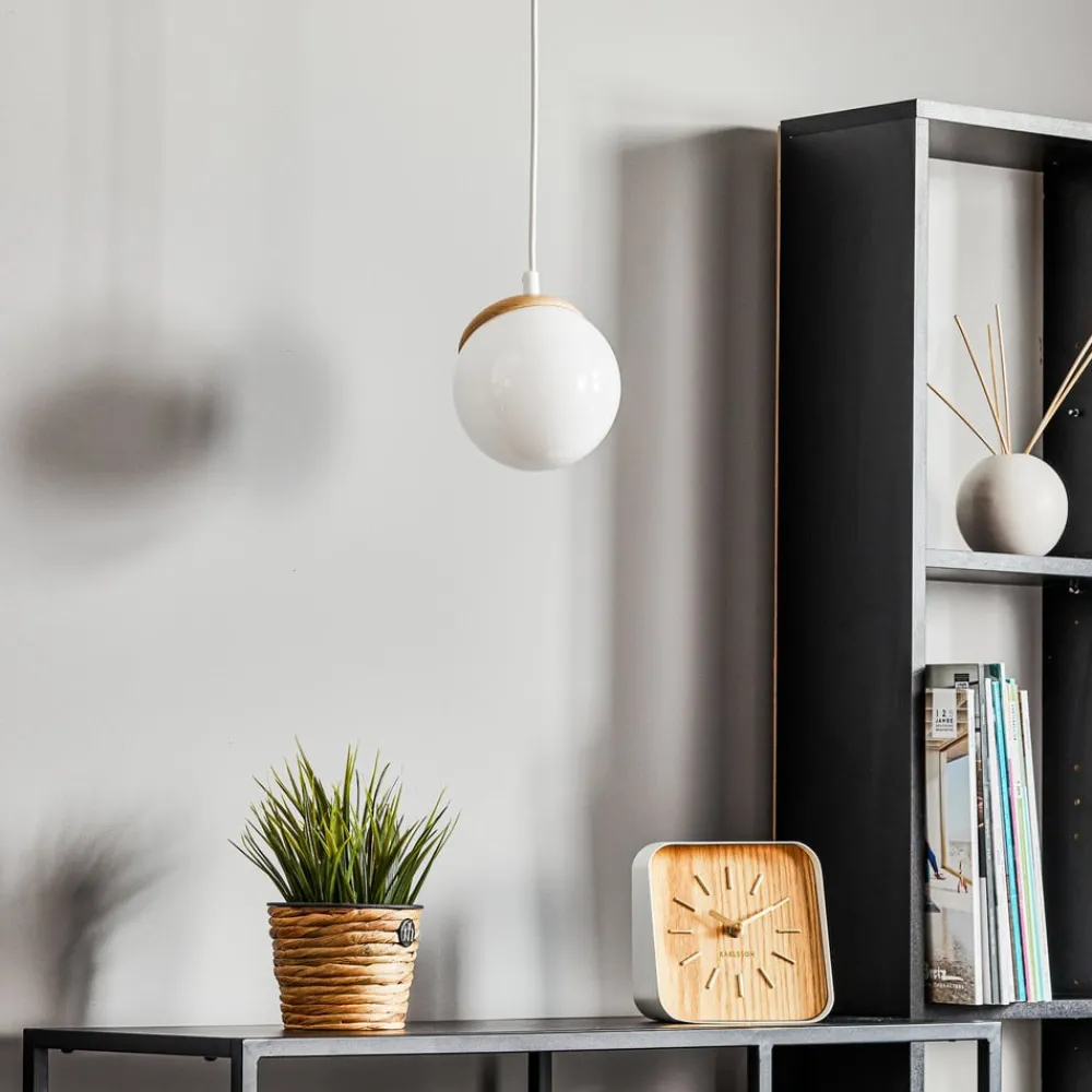 Pendellamper ^ Eko-Light Hængelampe Sfera 1 lyskilde glas/træ lys