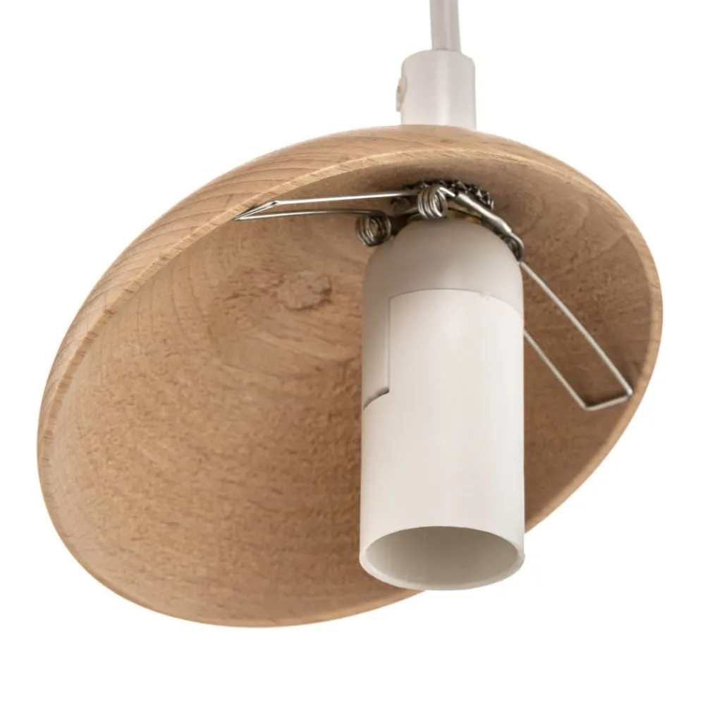 Pendellamper ^ Eko-Light Hængelampe Sfera 1 lyskilde glas/træ lys