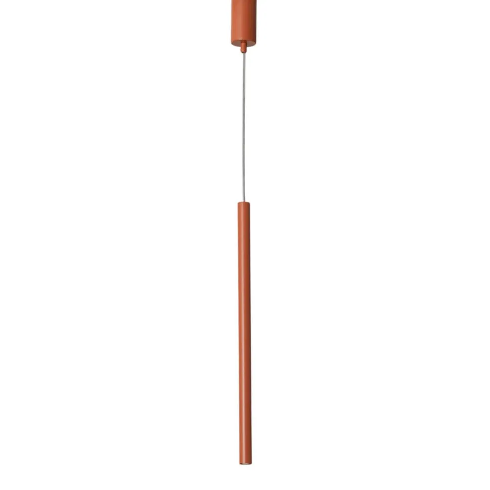 SIGMA Pendellamper > Hængelampe Sopel 1, teglrød, 1 lyskilde, stål, Ø 5 cm