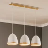 Pendellamper|Pendellamper ^ Eko-Light Hængelampe Studio med trædekor 3 lyskilder hvid