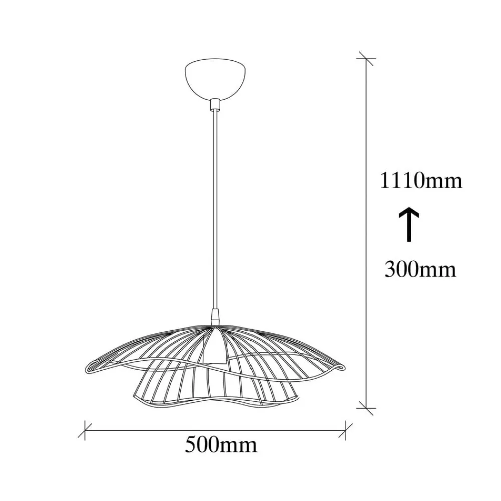 Pendellamper ^ Opviq Hængelampe Tel 6501 Ø50cm kobber