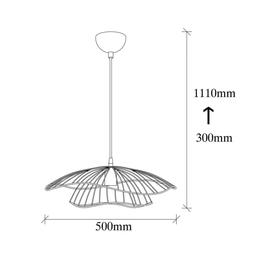 Pendellamper|Pendellamper ^ Opviq Hængelampe Tel 6500 Ø50cm sort