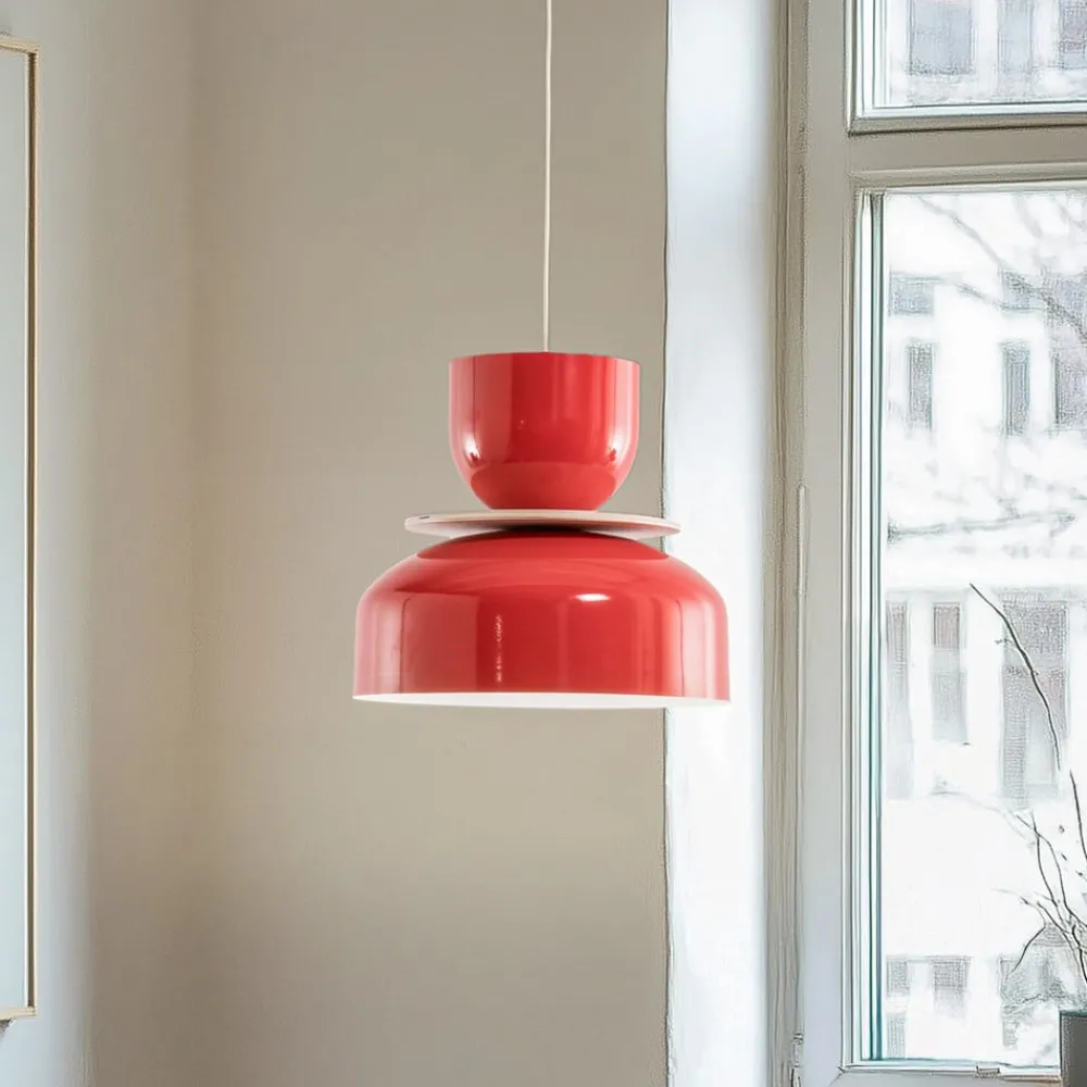 ALDEX Pendellamper > Hængelampe Uto, rød, Ø 30 cm, metal
