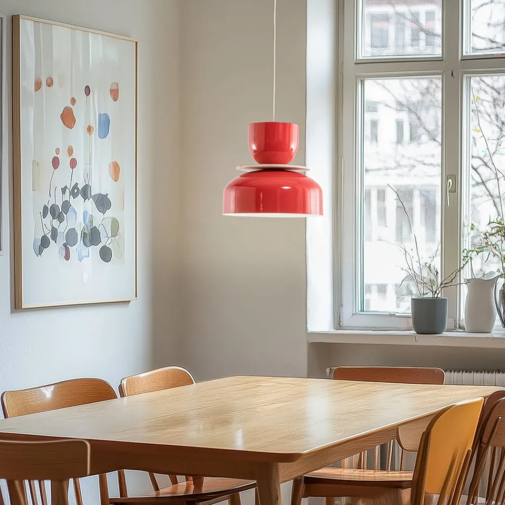 ALDEX Pendellamper > Hængelampe Uto, rød, Ø 30 cm, metal