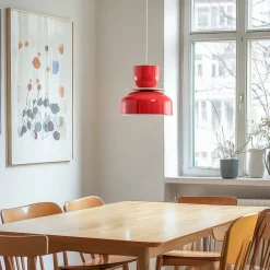 ALDEX Pendellamper > Hængelampe Uto, rød, Ø 30 cm, metal