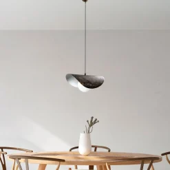 Opviq Pendellamper > Hængelampe Vatoz, 1 lyskilde, sort, Ø 40 cm, metal/glas