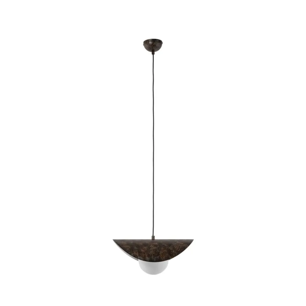 Opviq Pendellamper > Hængelampe Vatoz, 1 lyskilde, sort, Ø 40 cm, metal/glas