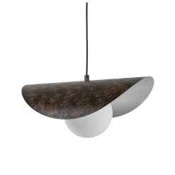Opviq Pendellamper > Hængelampe Vatoz, 1 lyskilde, sort, Ø 40 cm, metal/glas