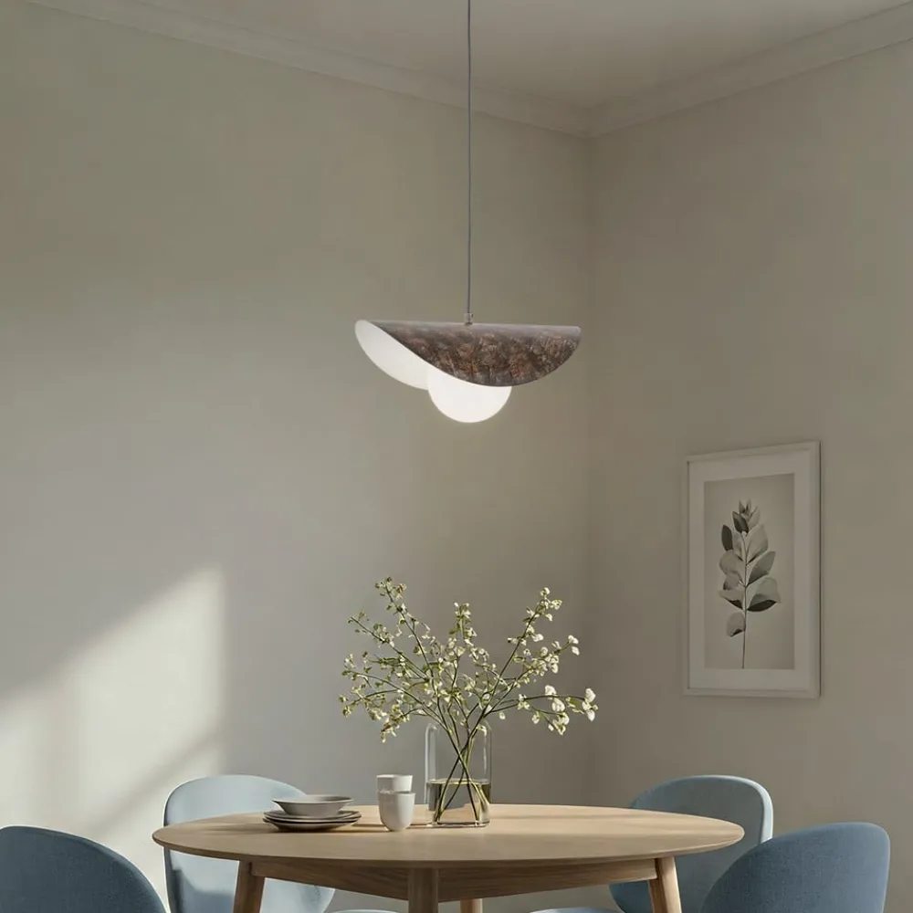 Opviq Pendellamper > Hængelampe Vatoz, 1 lyskilde, sort, Ø 40 cm, metal/glas