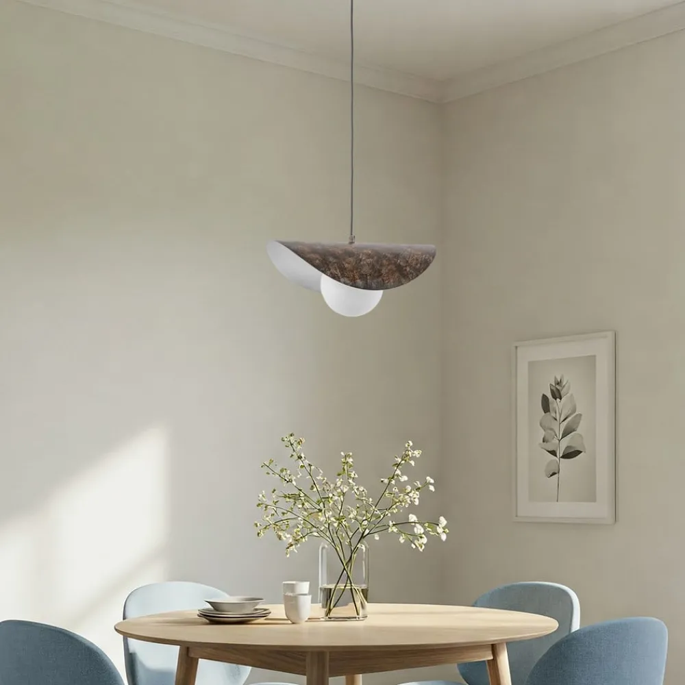 Opviq Pendellamper > Hængelampe Vatoz, 1 lyskilde, sort, Ø 40 cm, metal/glas