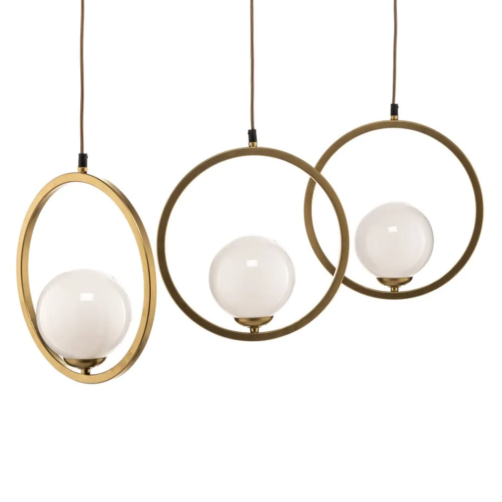Pendellamper ^ Eko-Light Hængelampe Vienna, opalglas, messing, 3 lyskilder
