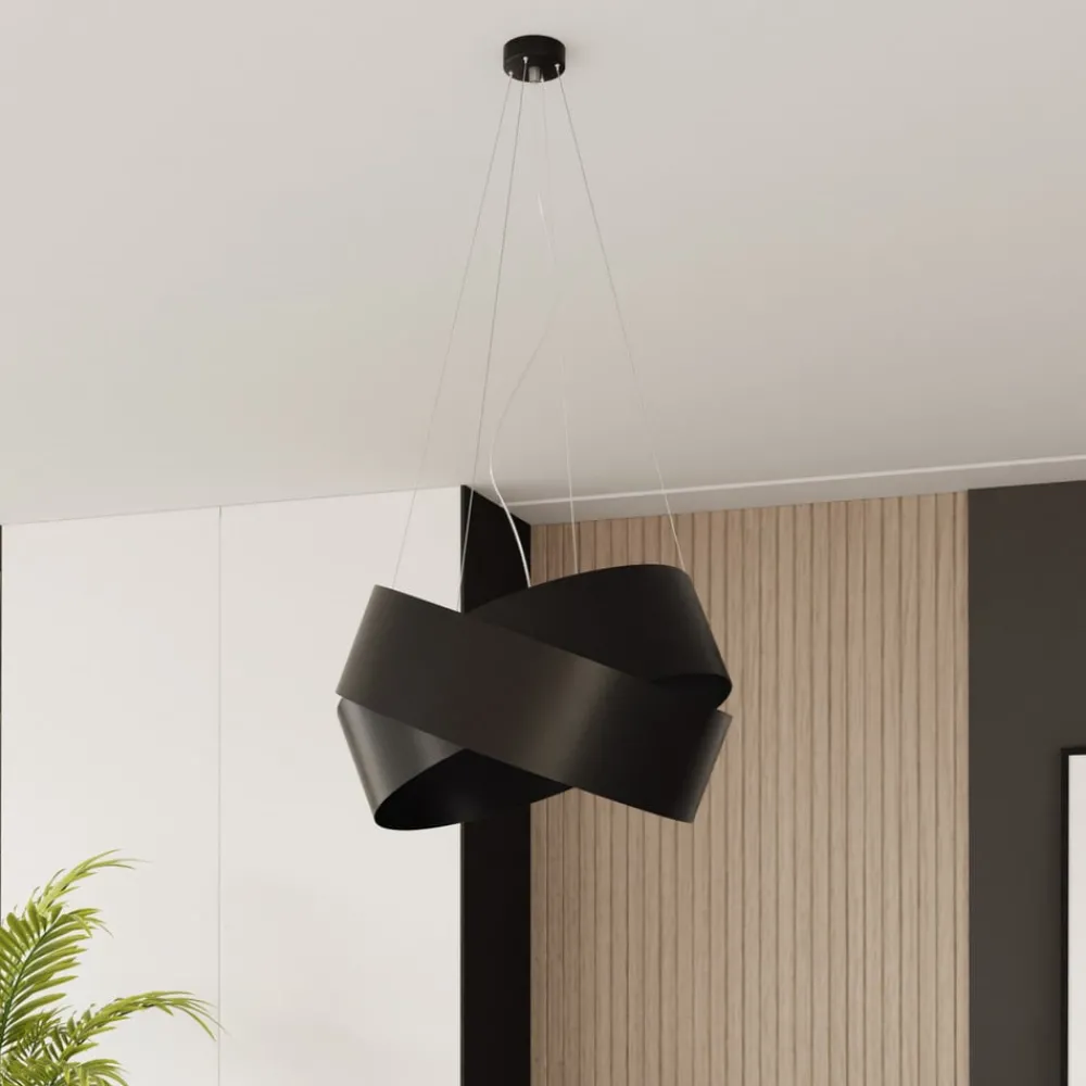 EMIBIG LIGHTING Pendellamper > Hængelampe Vieno af sorte stålringe