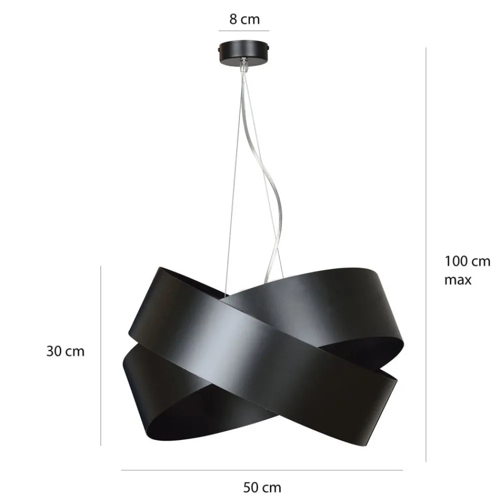 EMIBIG LIGHTING Pendellamper > Hængelampe Vieno af sorte stålringe