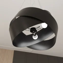 EMIBIG LIGHTING Pendellamper > Hængelampe Vieno af sorte stålringe