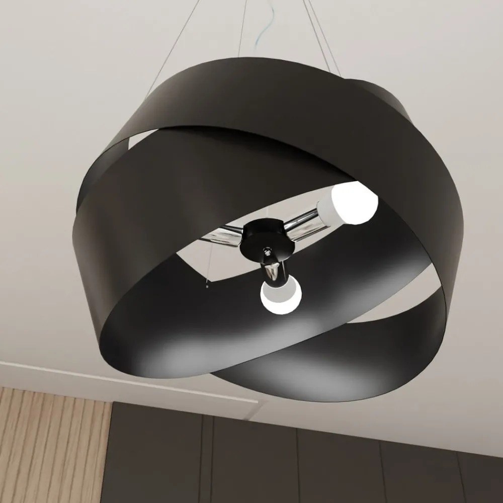 EMIBIG LIGHTING Pendellamper > Hængelampe Vieno af sorte stålringe