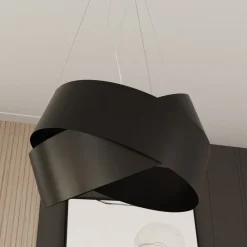 EMIBIG LIGHTING Pendellamper > Hængelampe Vieno af sorte stålringe