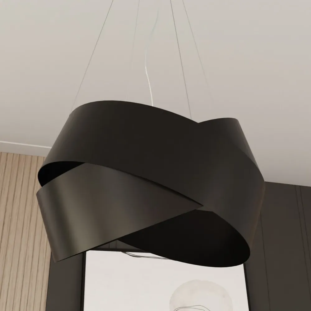 EMIBIG LIGHTING Pendellamper > Hængelampe Vieno af sorte stålringe