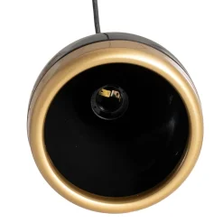 Pendellamper ^ Opviq Hængelampe Yildo, lineær, 3 lyskilder, sort/guld, metal