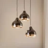 Pendellamper ^ Opviq Hængelampe Yildo 6871 3 lyskilder rondel sort/kobber