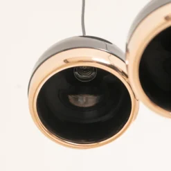 Pendellamper ^ Opviq Hængelampe Yildo 6871 3 lyskilder rondel sort/kobber
