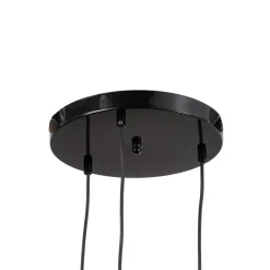 Pendellamper|Pendellamper ^ Opviq Hængelampe Yildo, 3 lyskilder, sort/guld, rund, Ø37 cm
