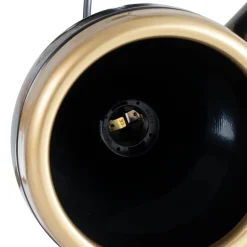 Pendellamper|Pendellamper ^ Opviq Hængelampe Yildo, 3 lyskilder, sort/guld, rund, Ø37 cm