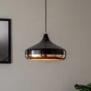 Opviq Pendellamper|Pendellamper > Hængelampe Yildo 253-S 1 lyskilde Ø36cm sort/kobber