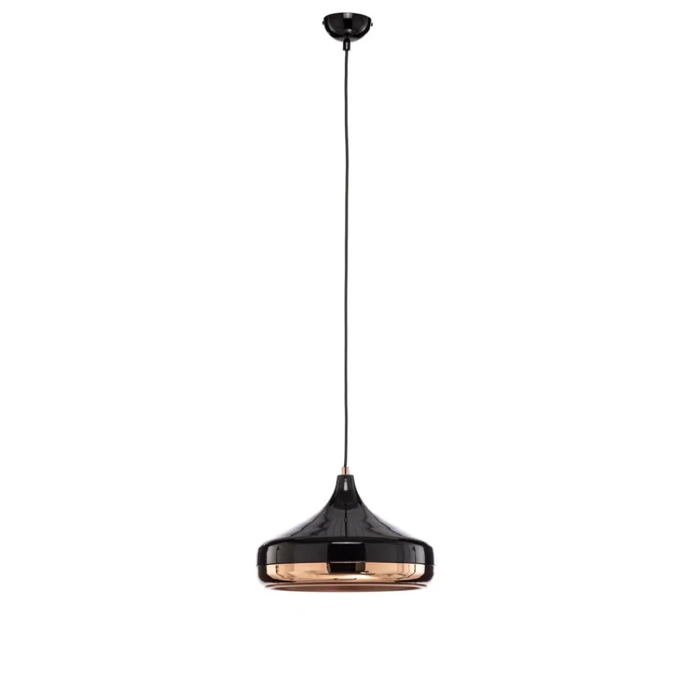 Opviq Pendellamper|Pendellamper > Hængelampe Yildo 253-S 1 lyskilde Ø36cm sort/kobber