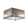 Elstead Udendørs Loftlamper > Holborn udendørs loftslampe, kantet, mørk bronze