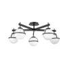 Loftlamper ^ HINKLEY Hollis loftlampe, 5 lyskilder, sort/opal